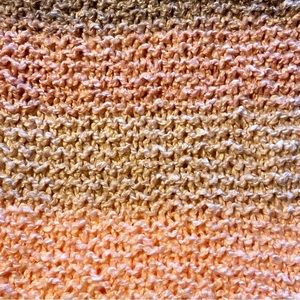 Lovely squishy Soft homespun peach and neutral colors Baby toddler Hand knit